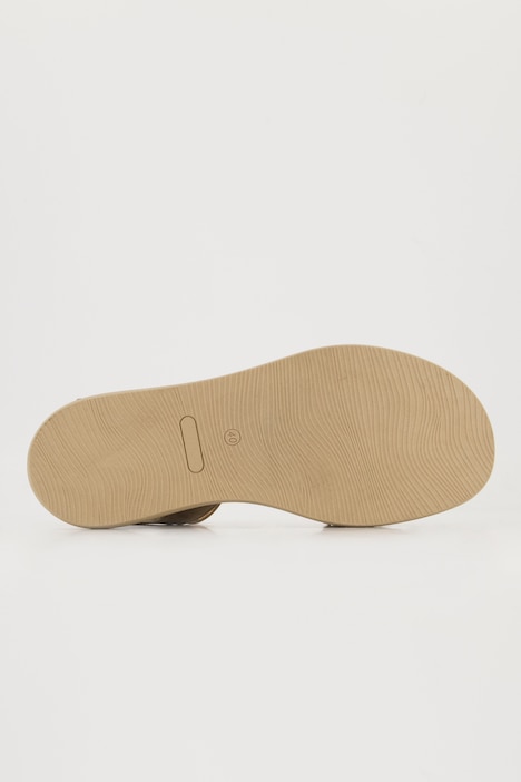 Sandalen, zweifarbig, Flechtriemen, Weite H