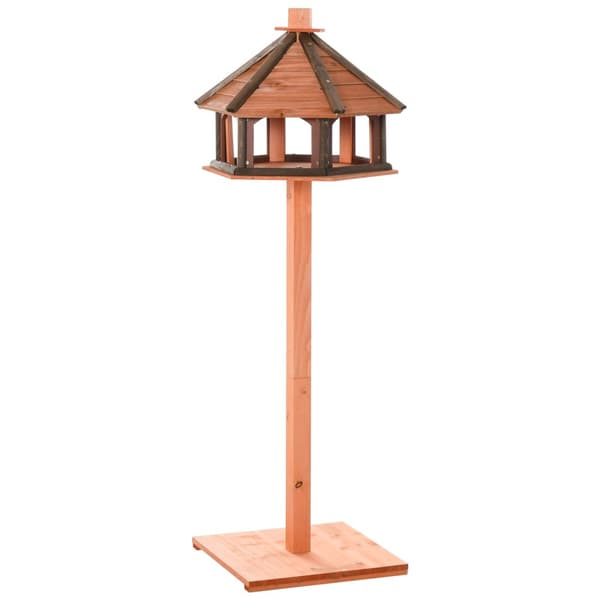 Fuglehus Fuglemater Trefugl Villa Mater Fuglestativ Fuglebord Fuglehus Lekestativ Med Vanntett Tak Naturlig Diameter 52 X 130 H Cm