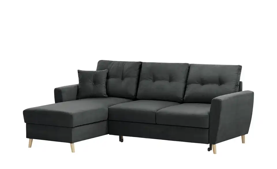 Ecksofa Carla Anthrazit, Dunkelgrau links