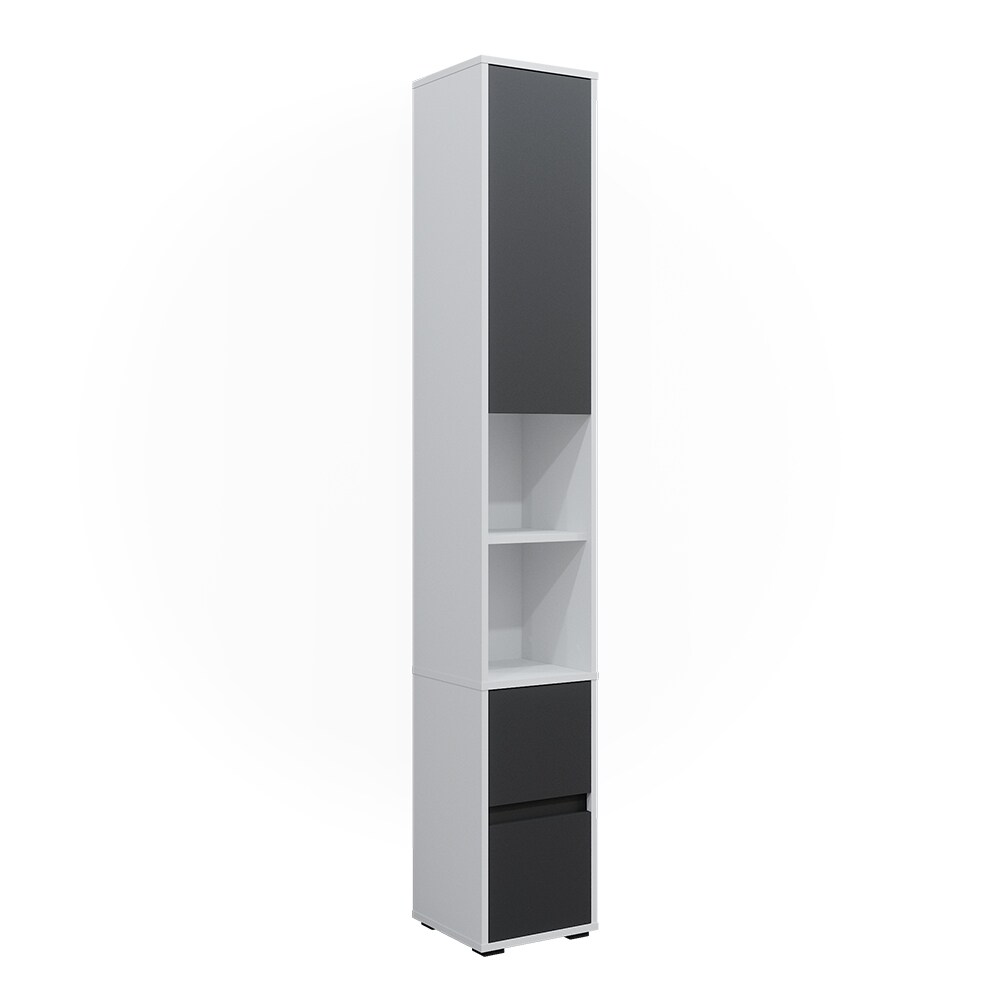 Vicco Hochschrank Maltin Weiß Anthrazit 30 x 189 cm Badezimmer