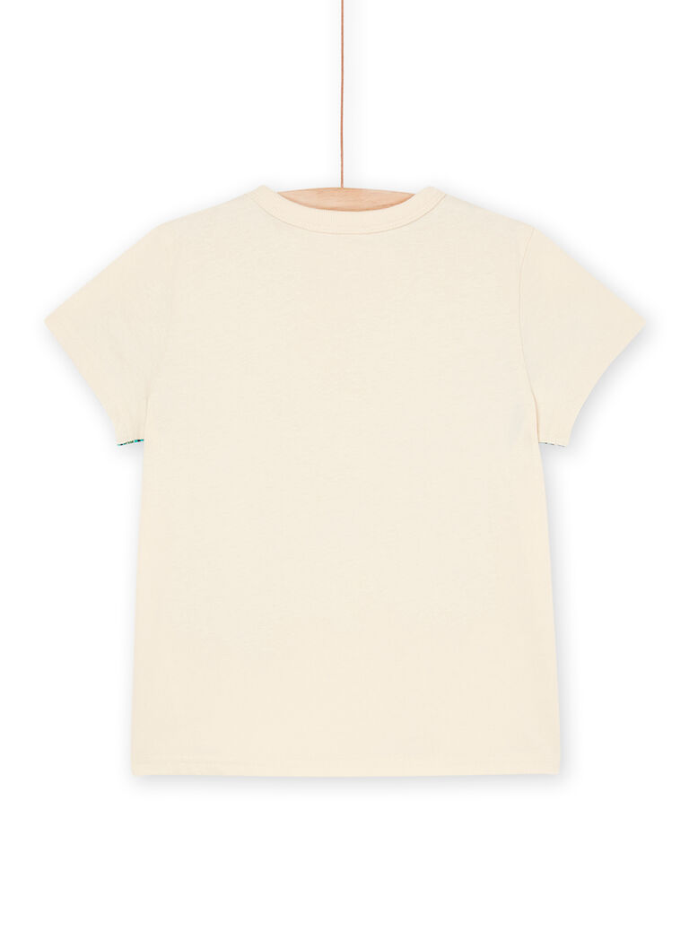 T-shirt crème à motifs jungle