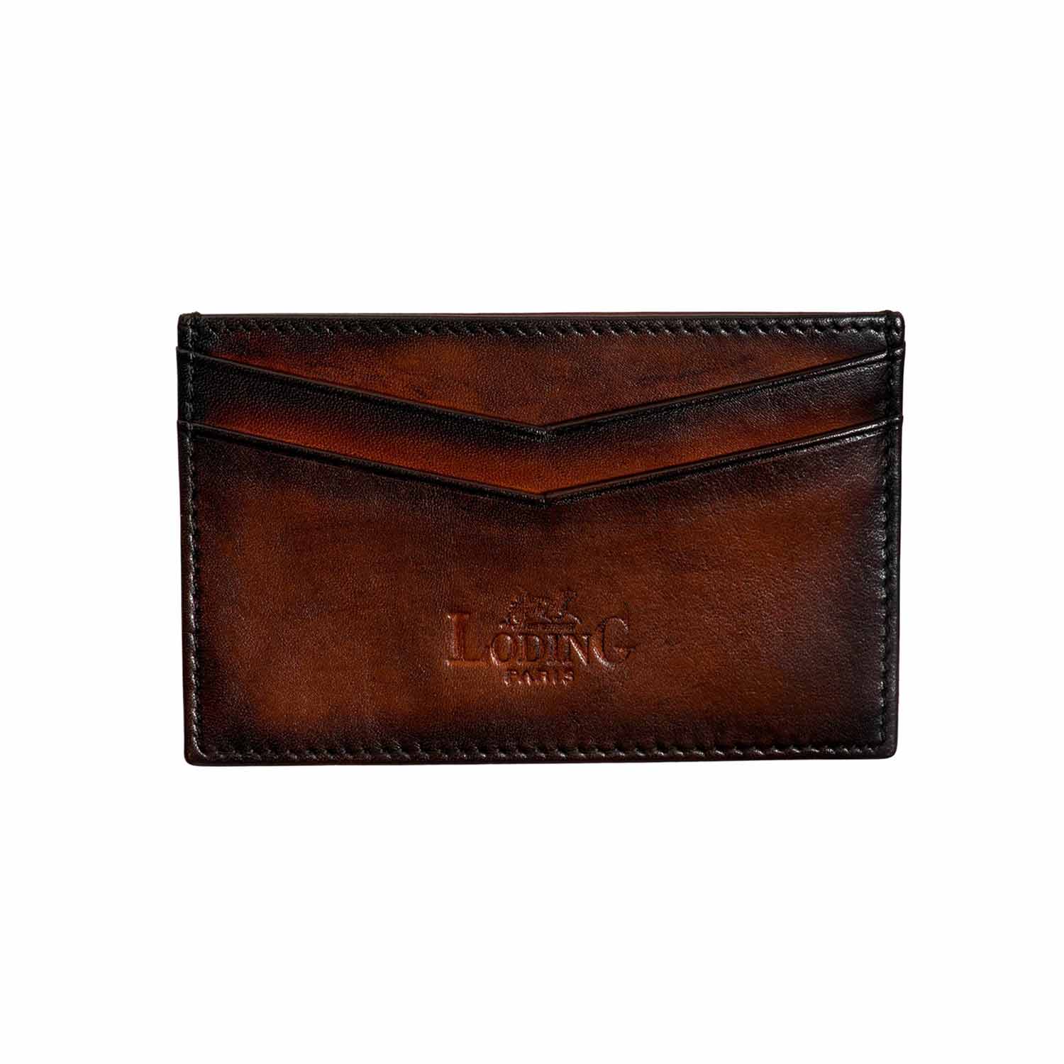Porte-carte en cuir bleu