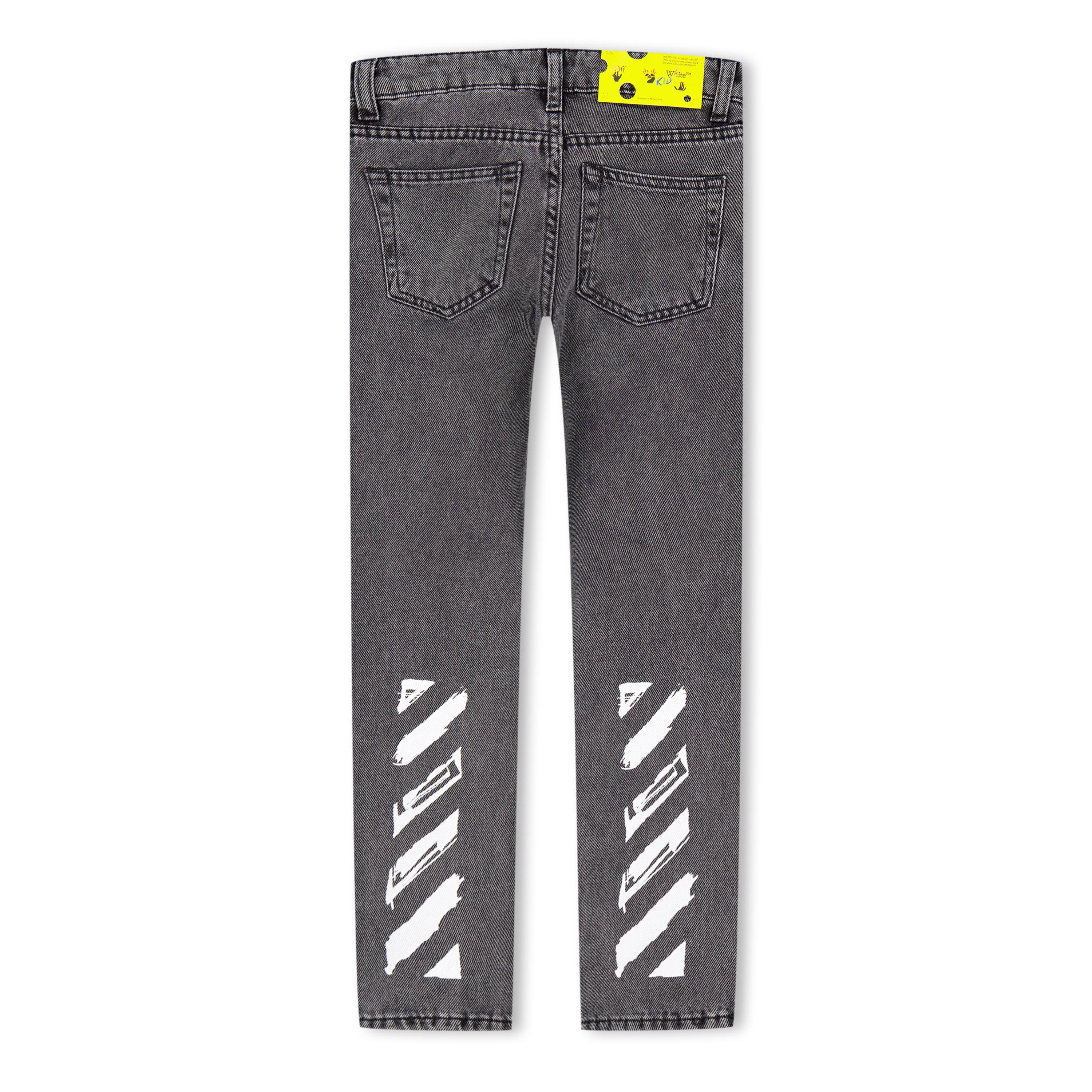 Off White Denim Straight Jeans Juniors