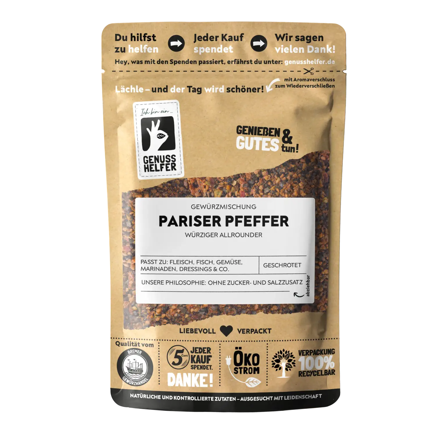 Pariser Pfeffer, geschrotet, 3er Pack