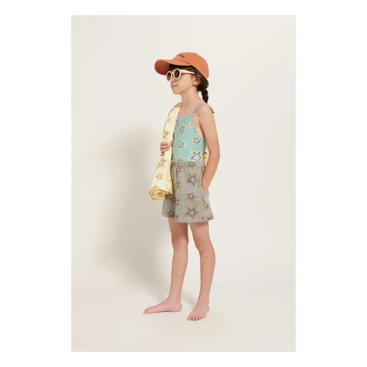 Weekend House Short Etoiles Coton Bio | Gris chiné