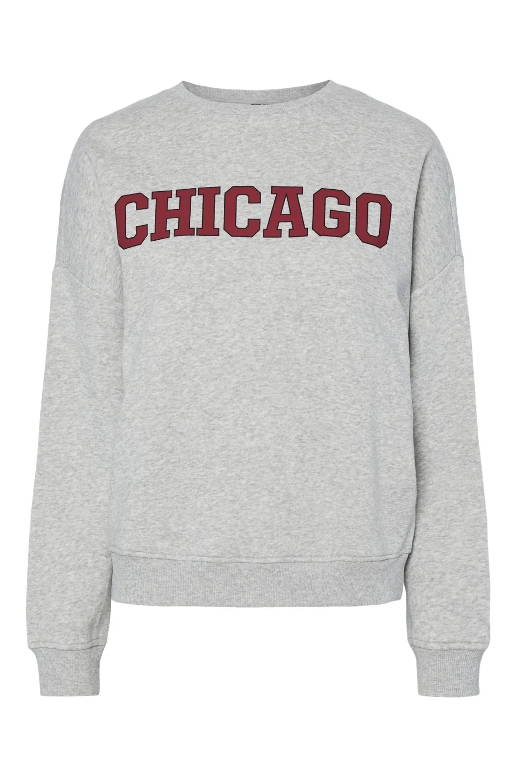 Pieces Pcsasie Ls O-Neck Loose Sweat 4705441 light grey melange chicago
