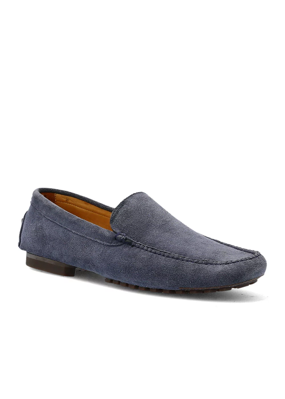 HORSE SHOE DRIVER VELOURS BLEU
