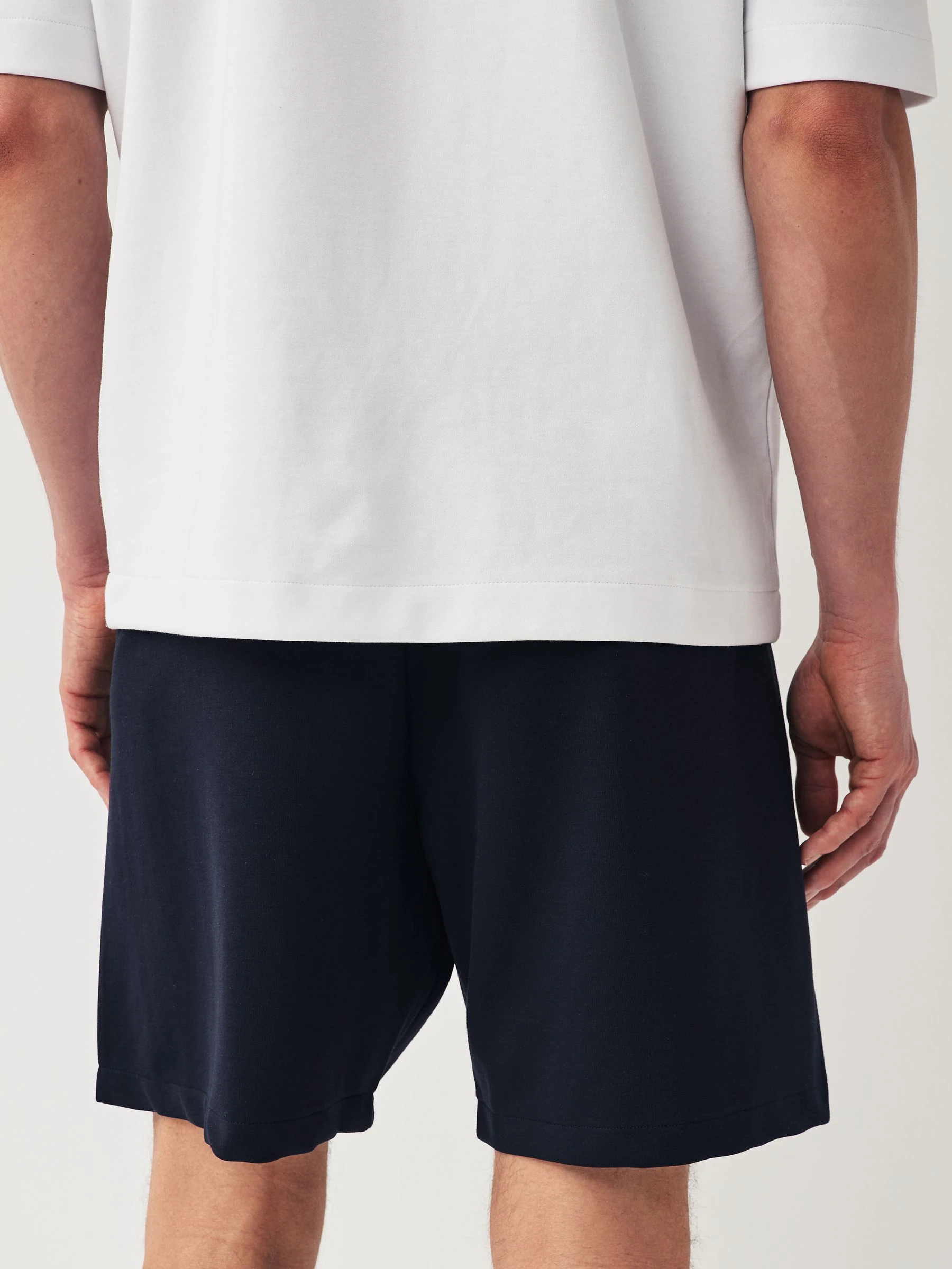 Leisteenkleurig/marineblauw - 2 jersey shorts met ritszakje