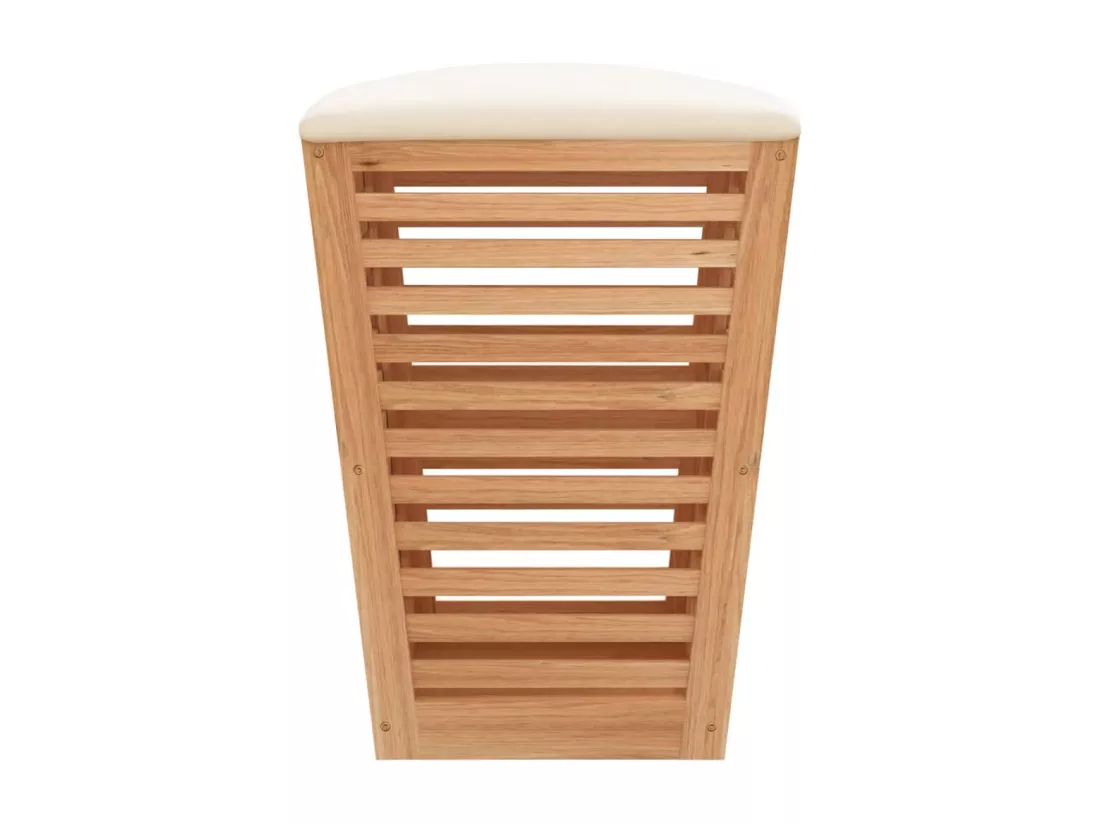 Tabouret de salle de bain 40,5x40,5x56 Bois massif de noyer