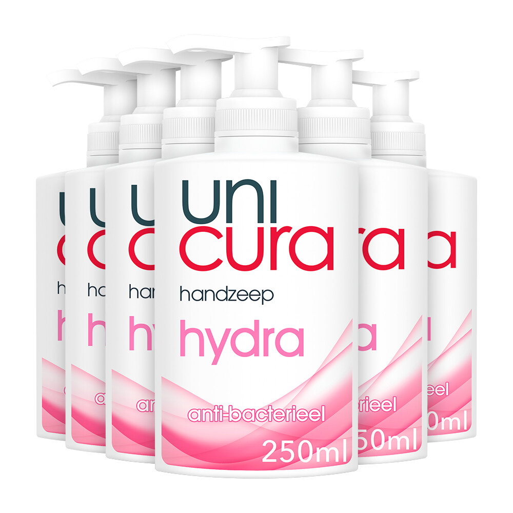 6x Unicura Vloeibare Zeep Hydra250 ml