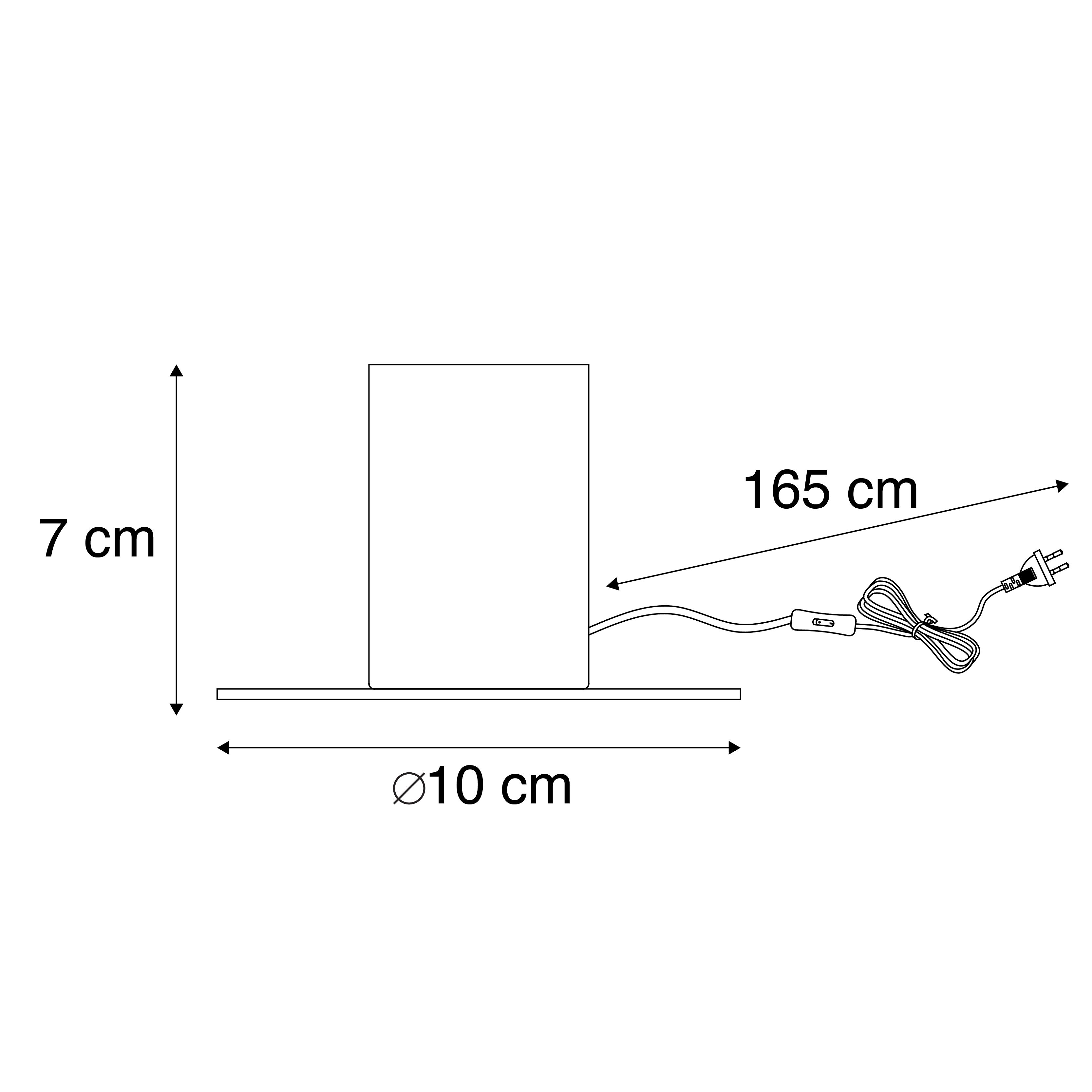 Moderne tafellamp zwart - Facil