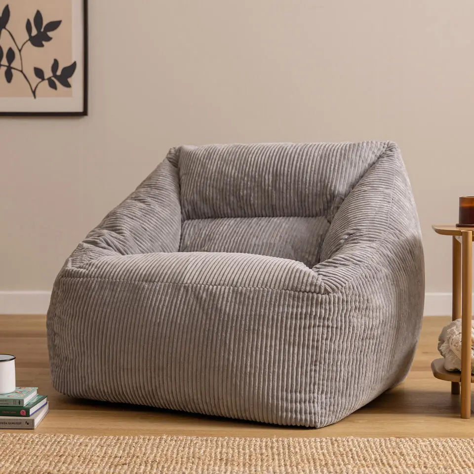 icon Zitzack Natalia - Corduroy Zitzakfauteuil - Grijs