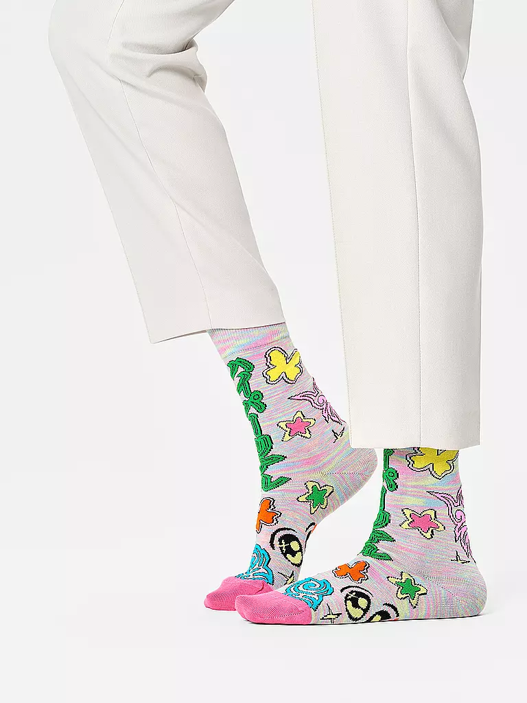 HAPPY SOCKS Damen Socken OUT OF THIS WORLD SOCK 36-40 beige bunt