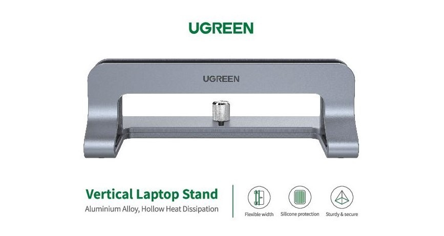 Aluminium Desktop Vertical Stand Tisch Ständer Halterung für MacBook / Notebook (20471) - Grau