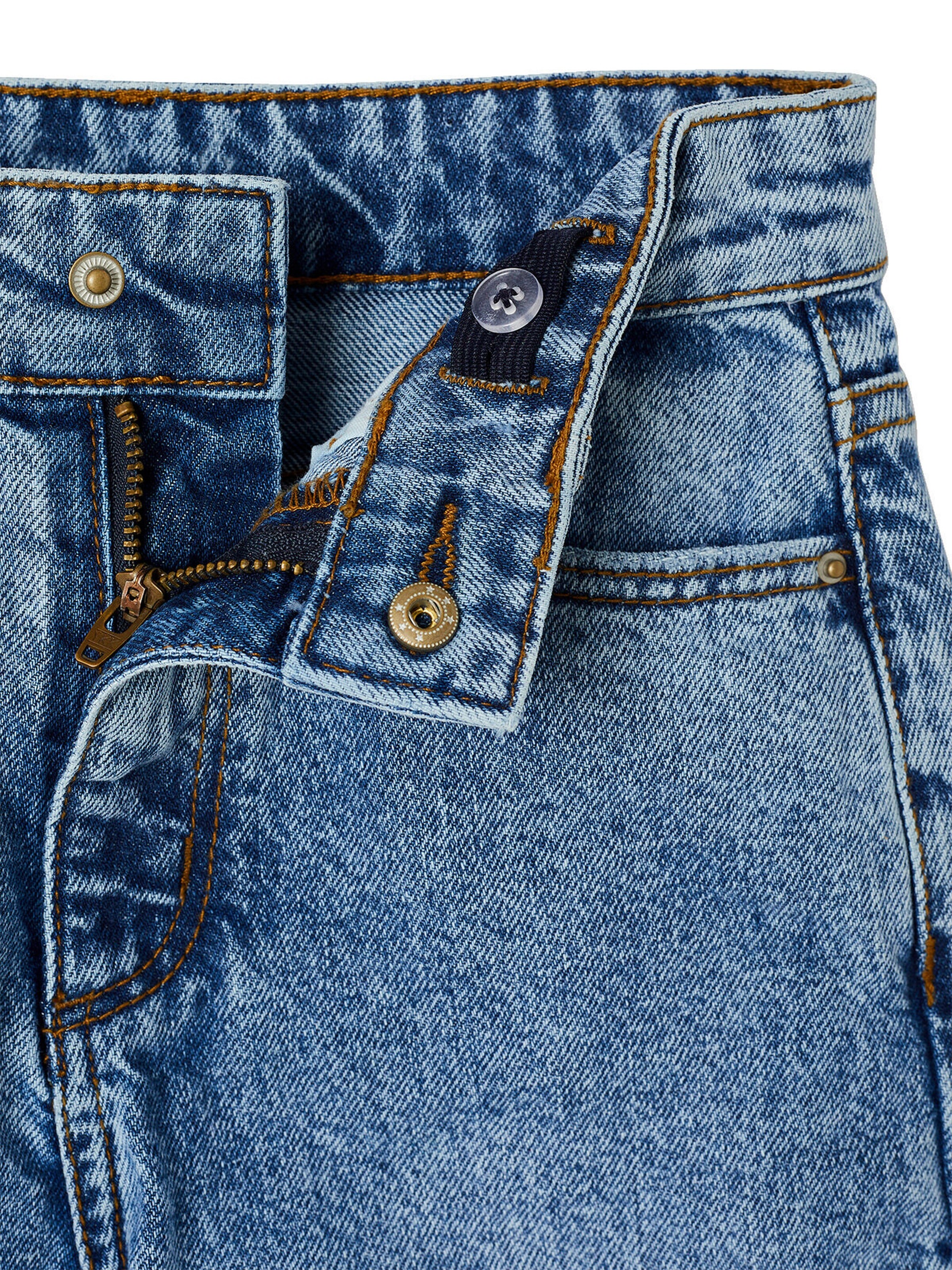 Vertbaudet Mädchen Flare-Jeans, Hüftweite SLIM mittelblau