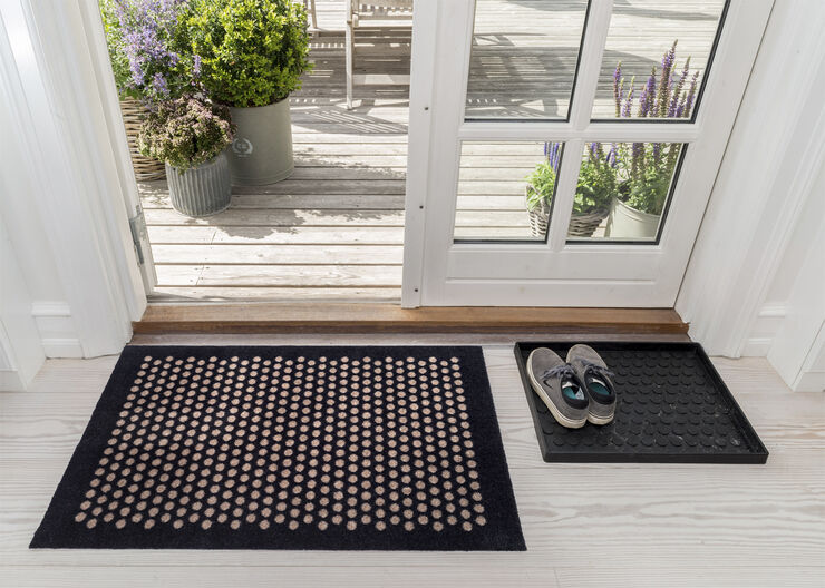Tica Copenhagen Måtte 60x90 cm, dot sort/sand Sort/sand