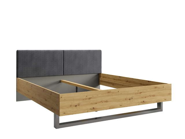 Home affaire Polsterbett »Bett Loreto, Masse: B/T/H 185,5/211/98 cm« Bett 180x200 cm mit gepolstertem Kopfteil