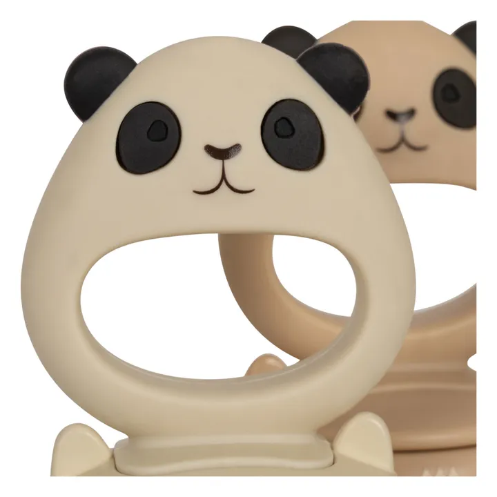 Konges Sløjd Tétines grignoteuses Panda - Set de 2 | Beige