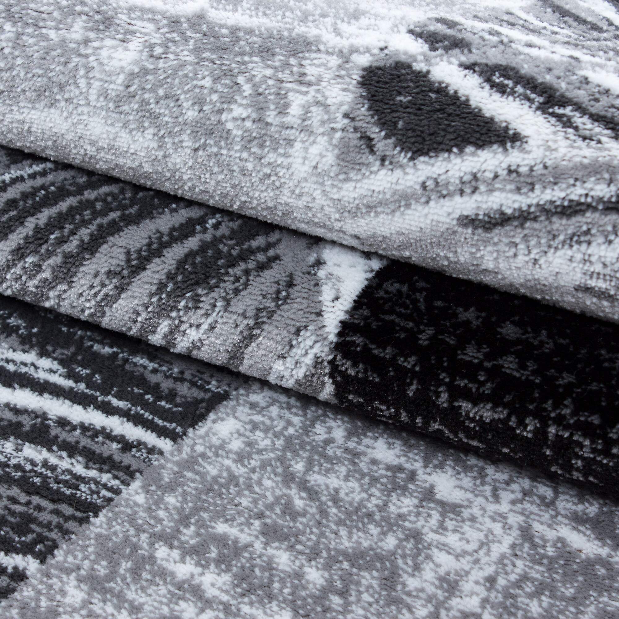Wunderschöne Teppich modern Designer Wohnzimmer Kariert Muster Braun Schwarz