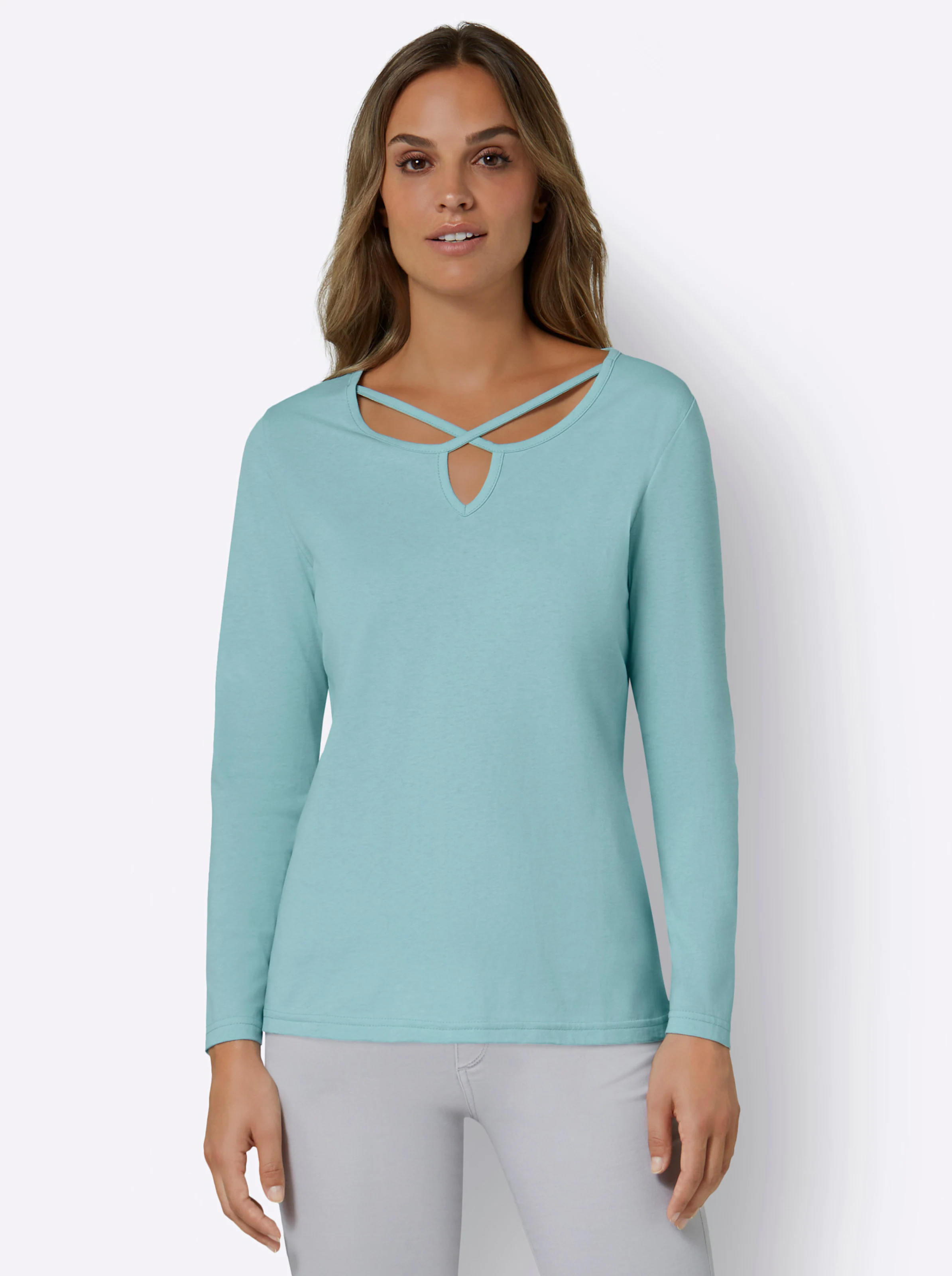 Langarm-Shirt in mint