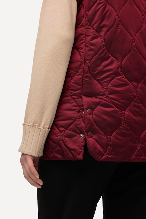 Steppweste, Two-Tone, Stehkragen, Zipptaschen, ärmellos