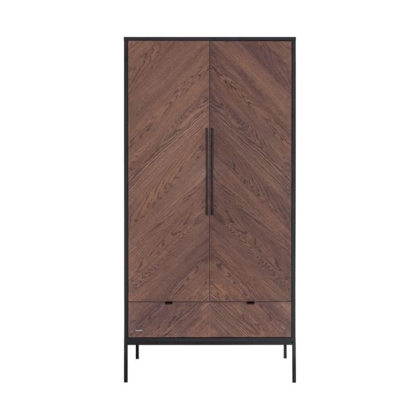 Kidsmill Vince Kledingkast 2-Deurs Black / Oak