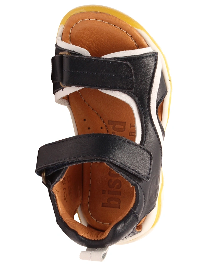 Leder-Sandalen ARTHUR mit Klett in navy