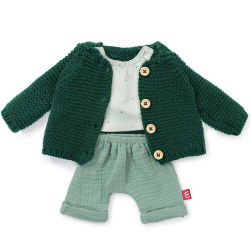 Miniland poppenkledingset groen - 38 cm