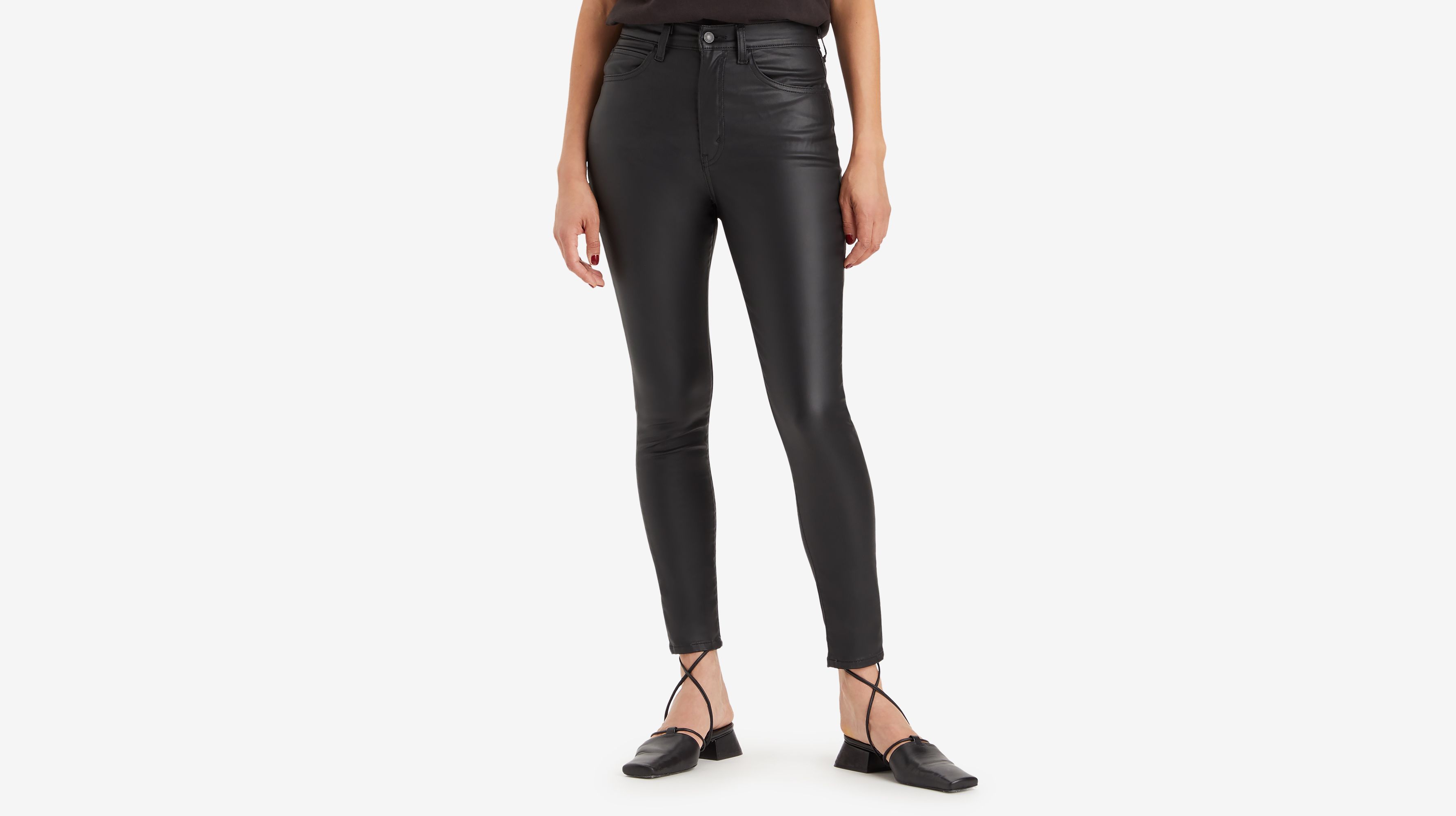 Jean taille haute skinny rétro - Shine Like A Diamond - Noir