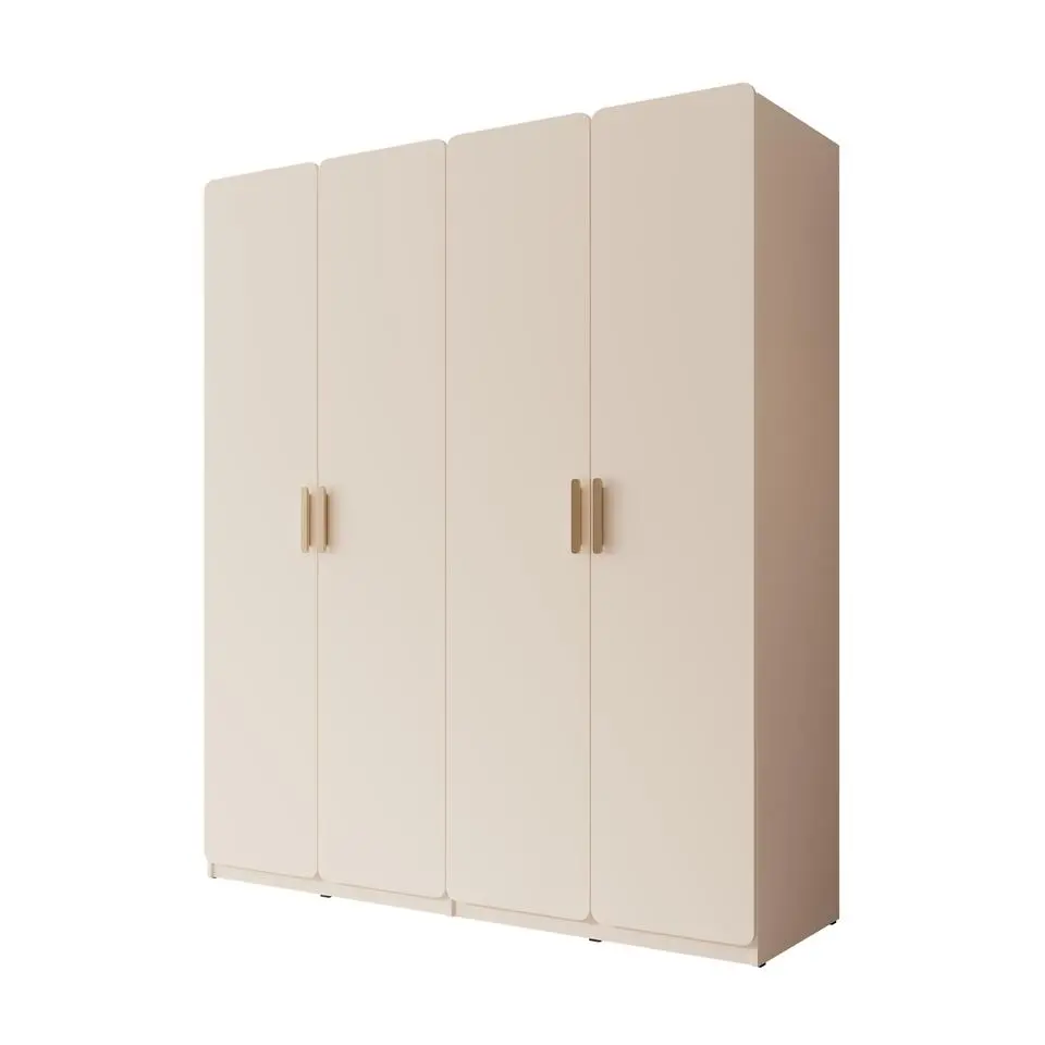 Meubella - Luzon - Kledingkast 4 deurs - Beige - 179x58x210 cm