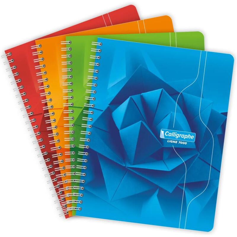Cahier reliure intégrale 7000 17x22 cm 100 pages petits carreaux 70 g - Assortis