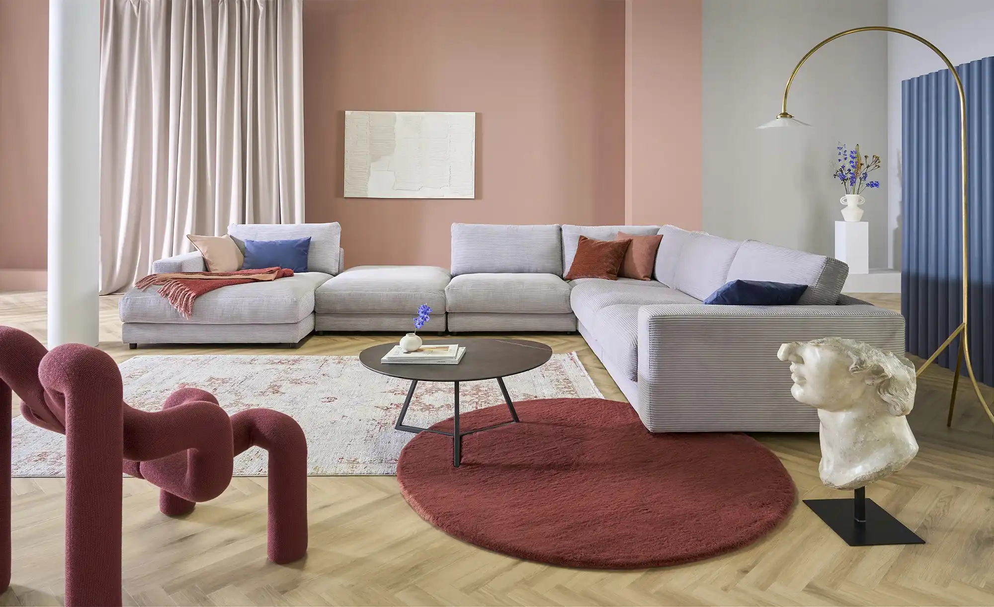 Jette Home Element Hocker in Cord Sila
