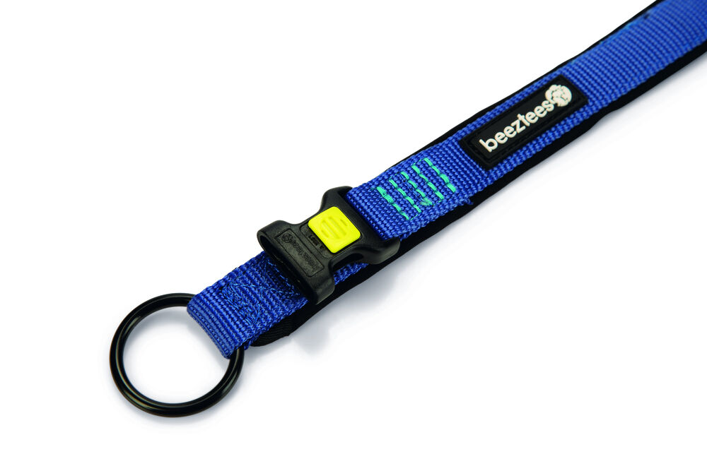 Beeztees Premium Parinca - Halsband Hond - blauw - 30 tot 35 cm