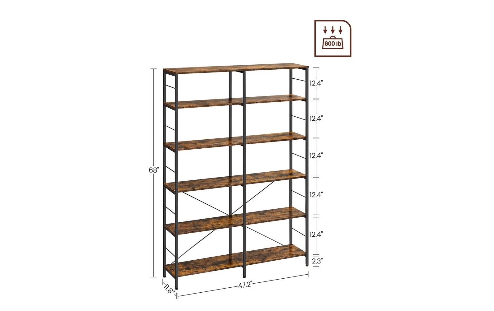 Regal Industrie-Design Braun/Schwarz<br>Wohnregal