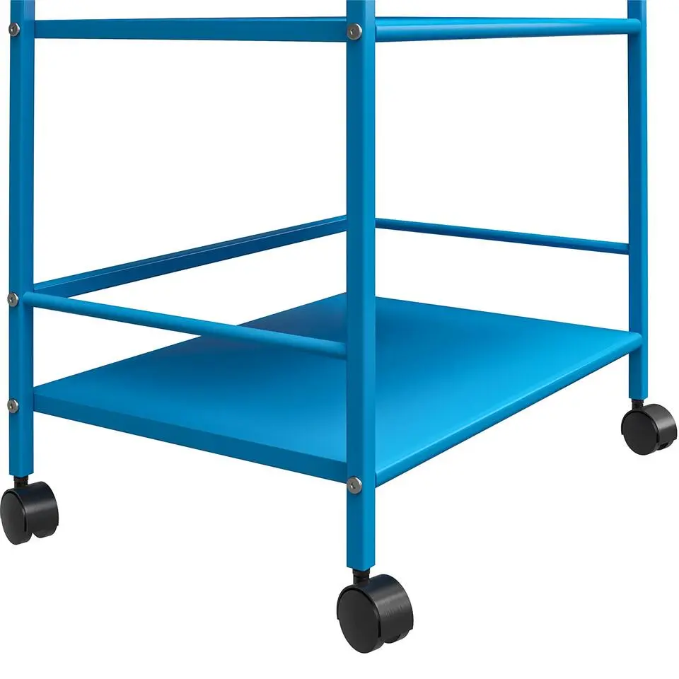 Cache - Metalen rolwagen blauw
