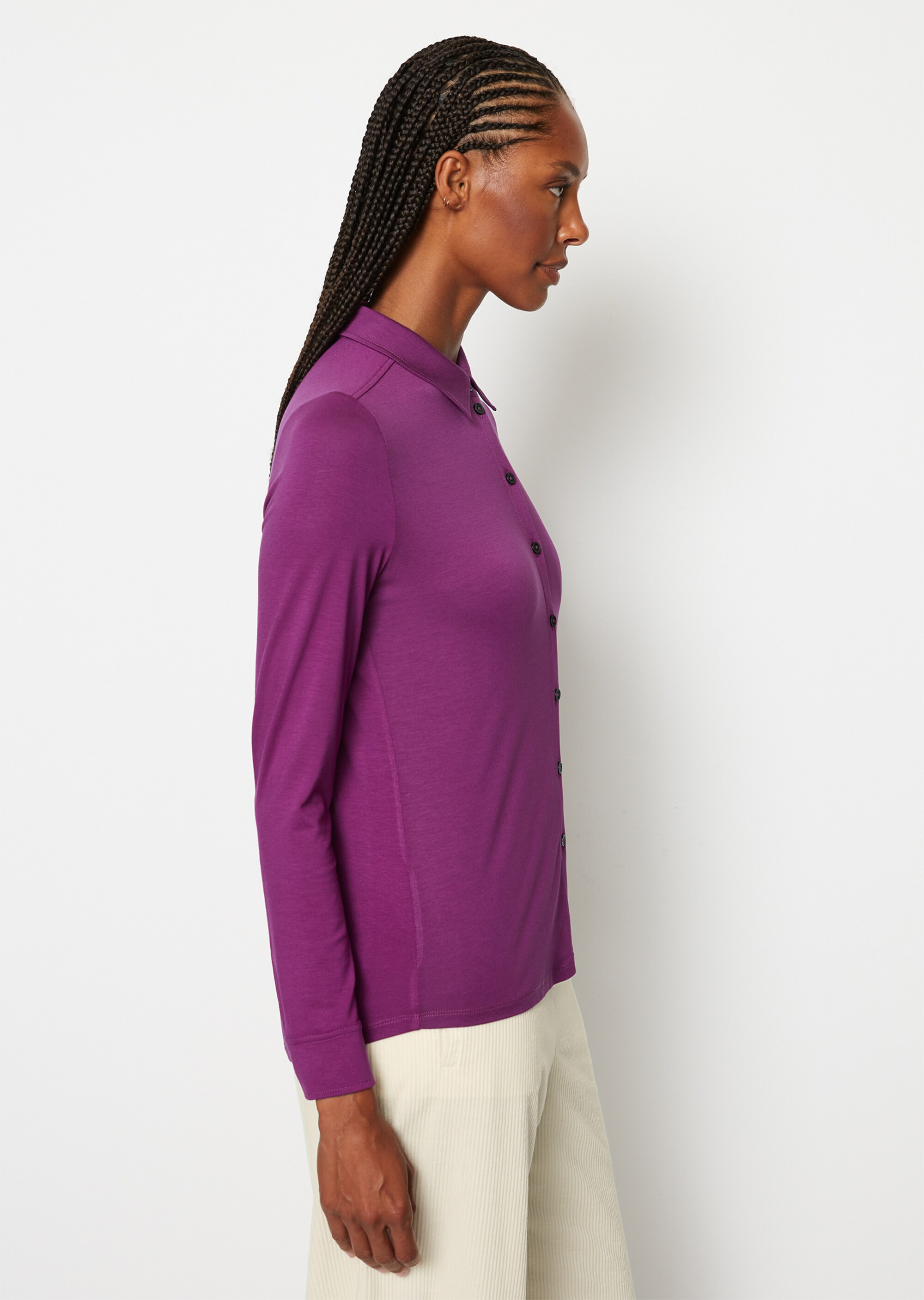 Jersey-Bluse regularaus LENZING™ ECOVERO™