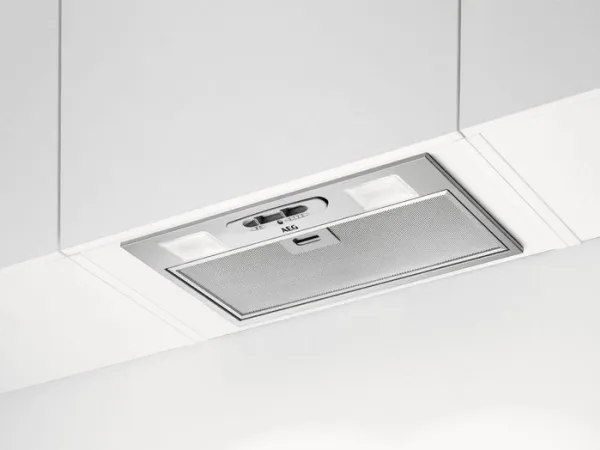 AEG DGB3523S - Hætte - tag - Niche - bredde: 49.6 cm - dybde: 26.1 cm - udtrækning og recirkulation (-) - grå