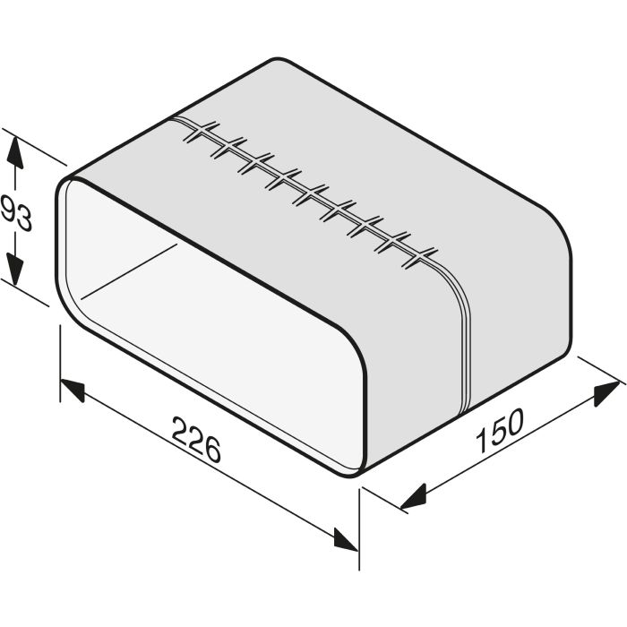 Miele Flachkanaladapter DFK-L Längenausgleich 150 mm