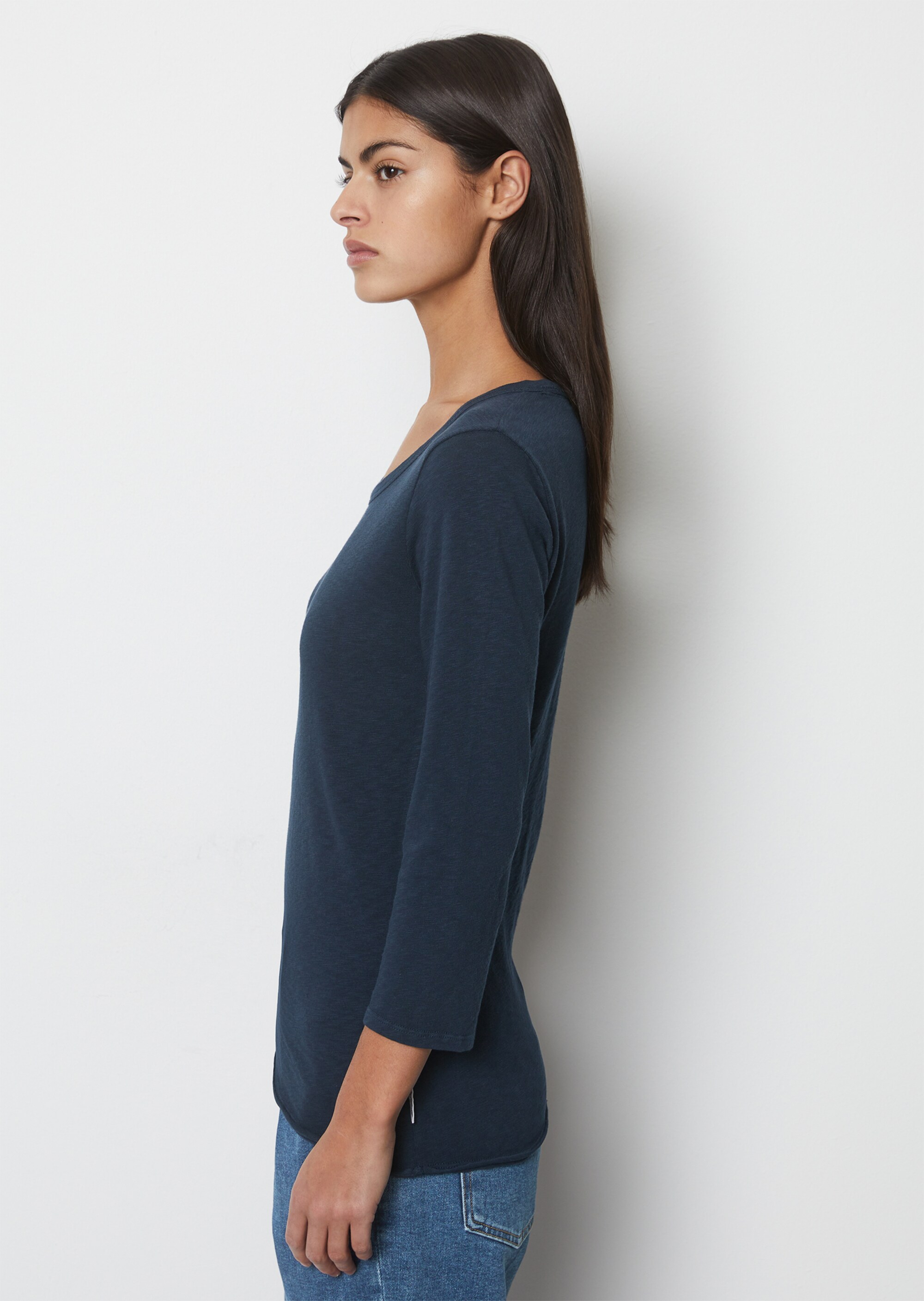 T-Shirt slim aus Slub-Jersey