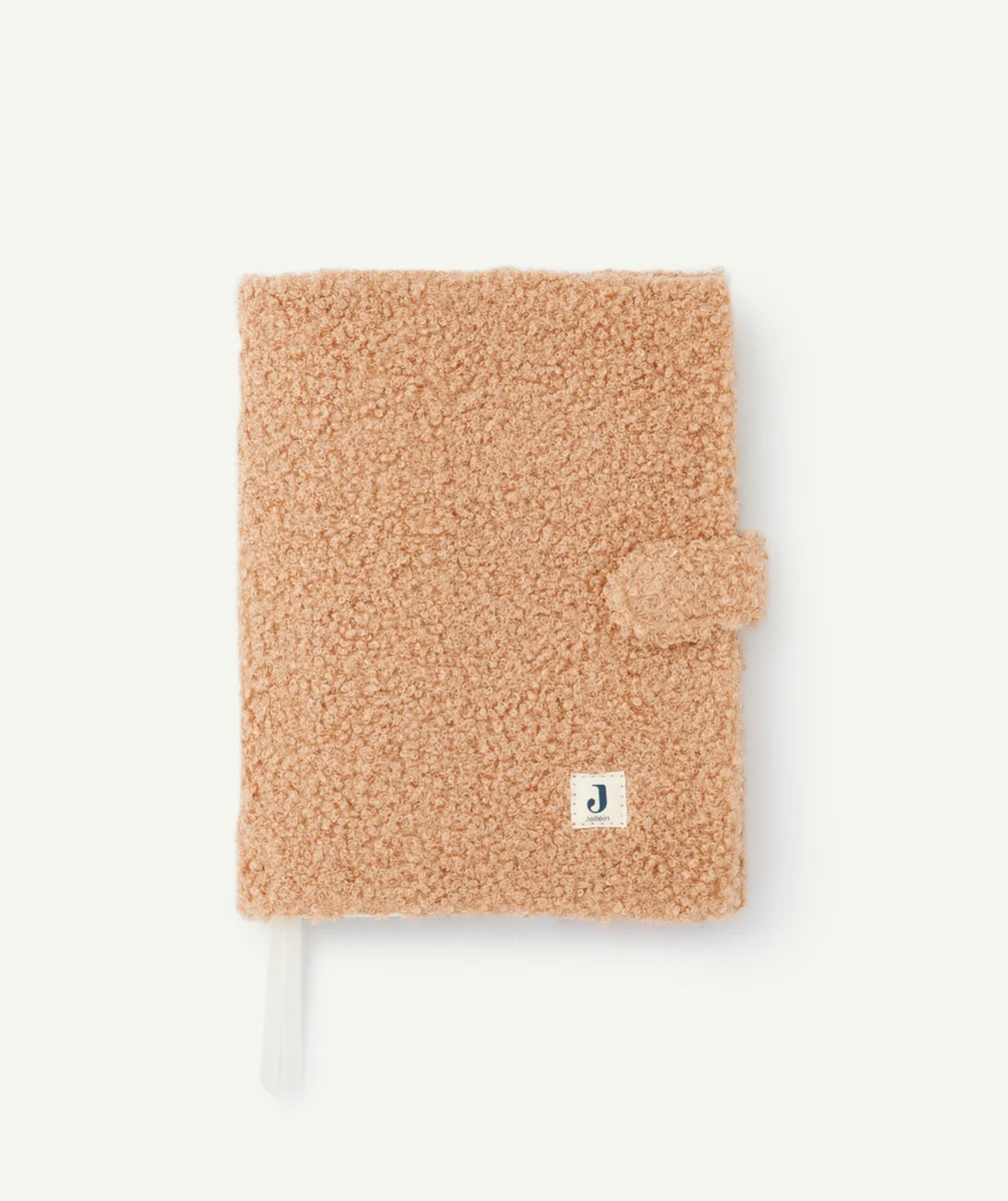 JOLLEINPROTÈGE CARNET DE SANTÉ 23x17 CM EN BOUCLETTES BISCUIT