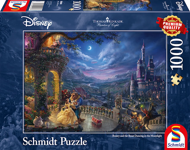Disney The Beauty and the Beast Dancing Thomas Kinkade Puslespill 1000 brikker Schmidt