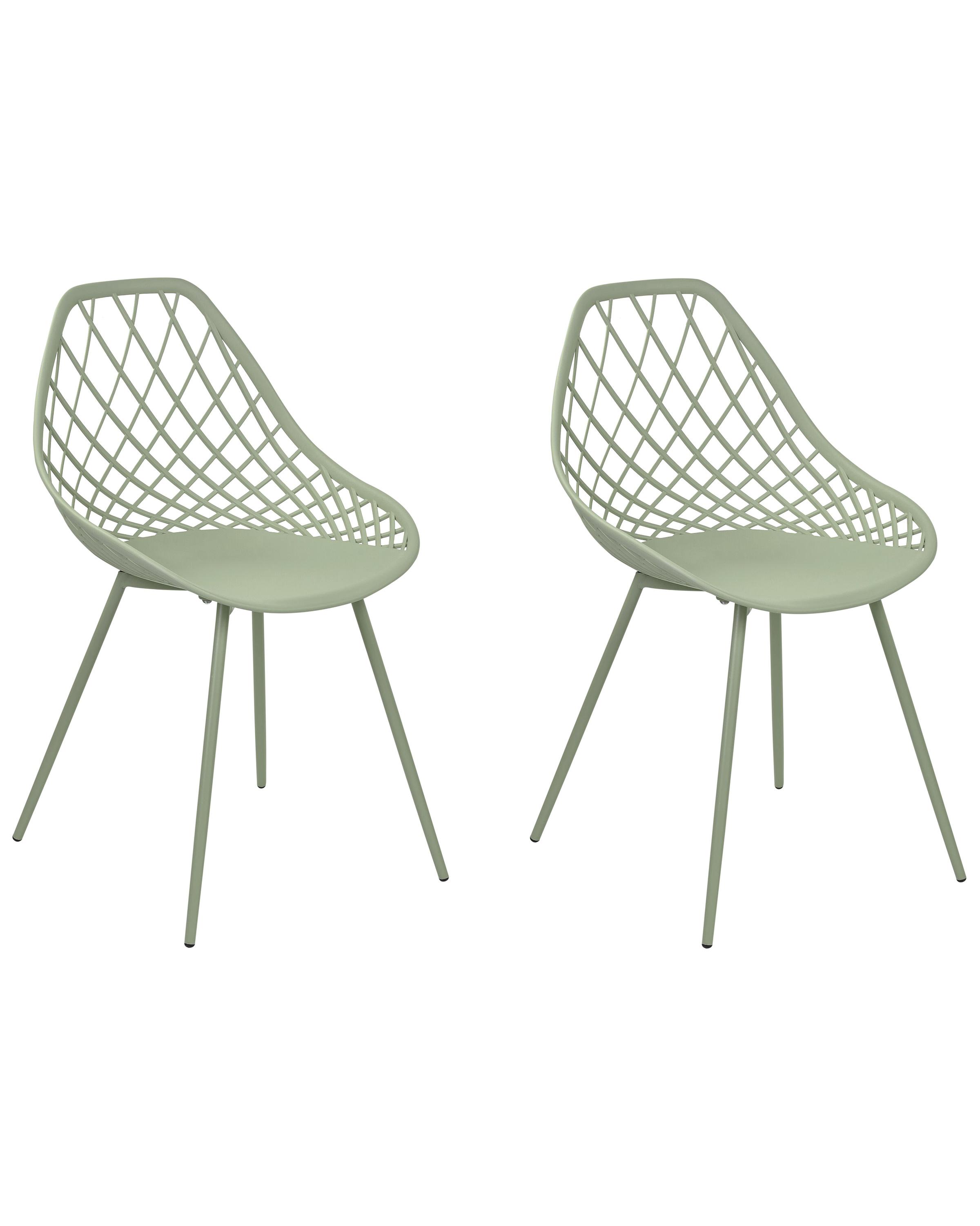 Set van 2 eetkamerstoelen CANTON II Groen