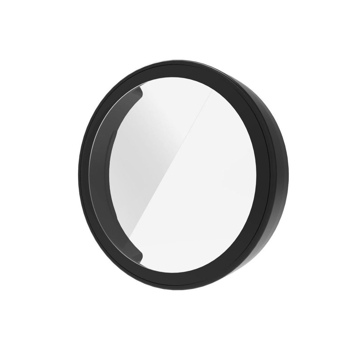 PC + integrert klokke i herdet glass for Garmin Lily2 Smartwatch Sort
