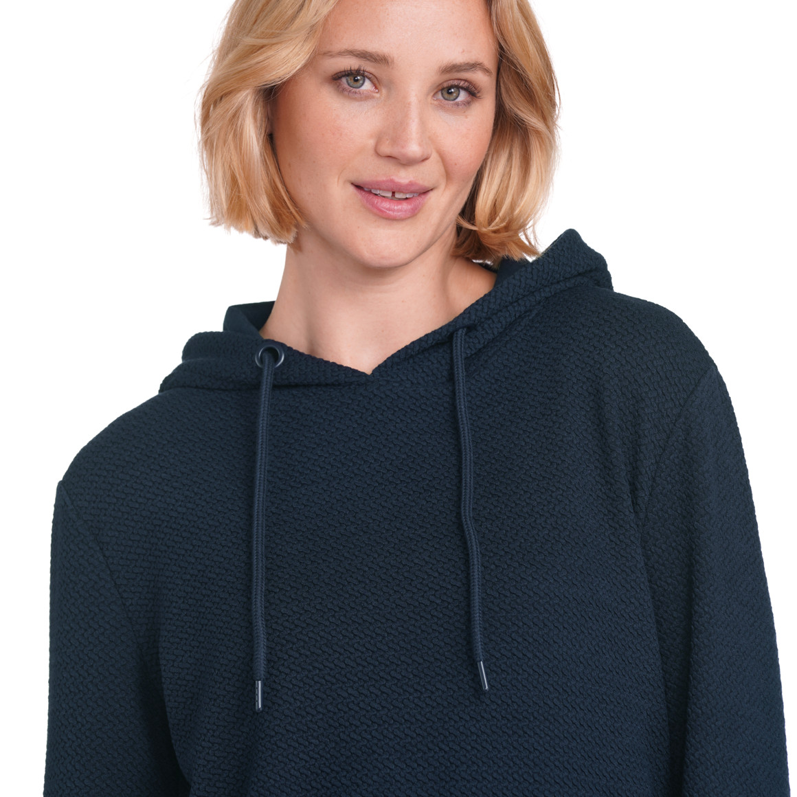 Gina Benotti Damen Hoodie mit Bluseneinsatz dunkelblau