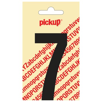 Pickup plakcijfer 7 zwart mat 90 mm