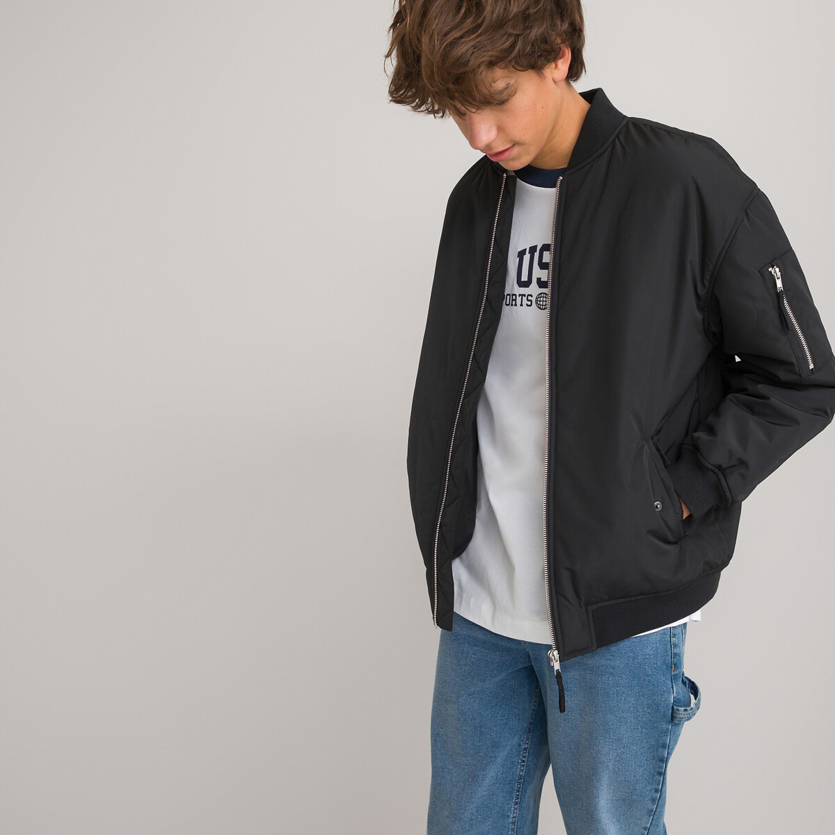 COLEÇÕES LA REDOUTE<br>Jaqueta bomber oversized, unissex