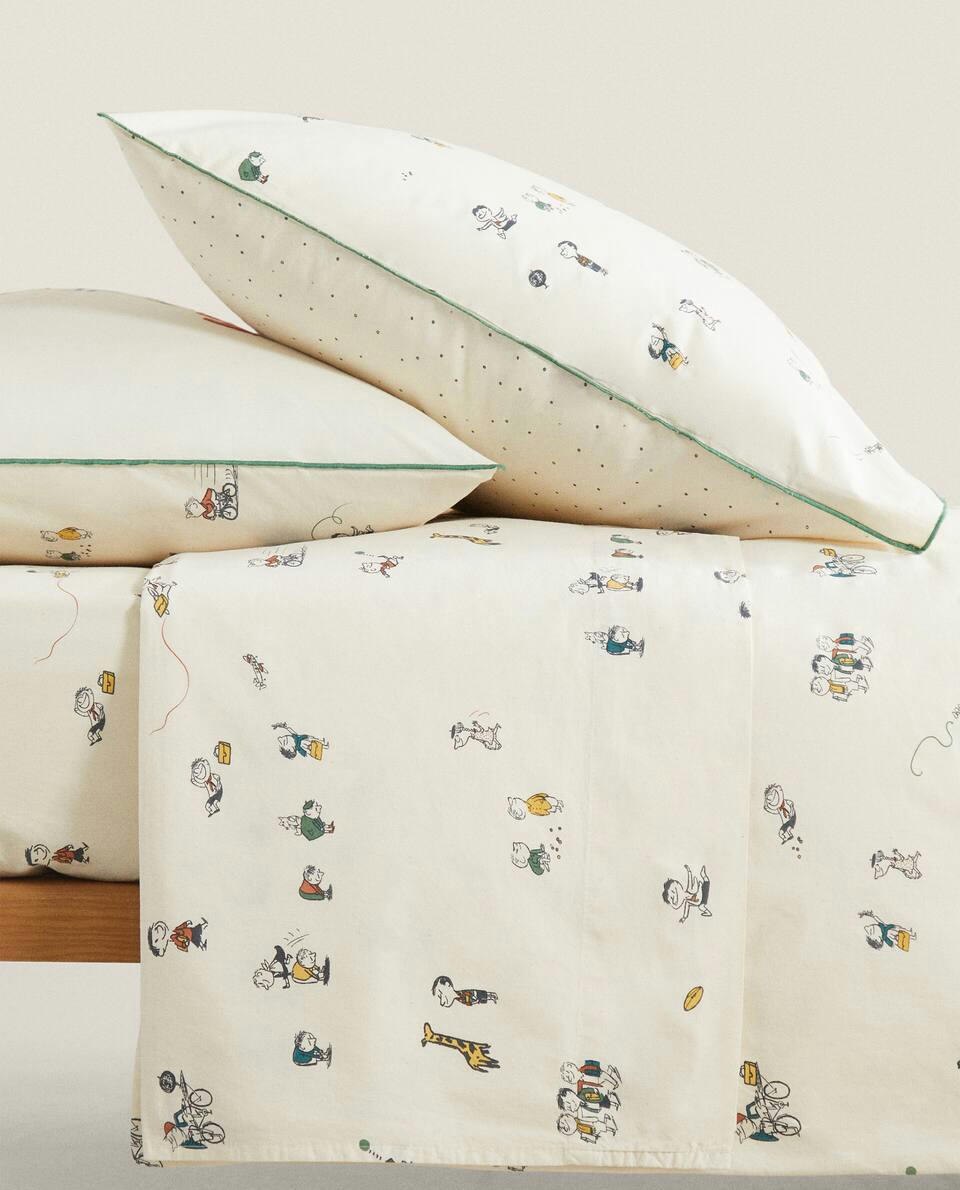 Lençol de algodão infantil Le Petit Nicolas