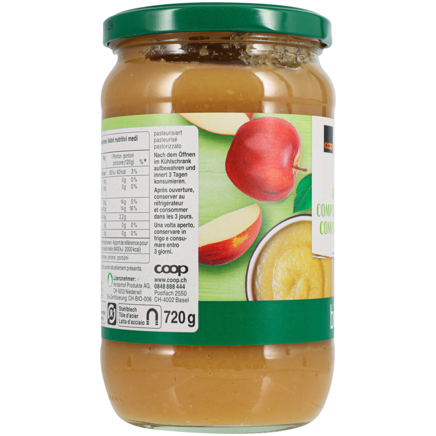 Naturaplan Bio Apfelmus Schweiz ungezuckert