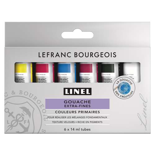 LEFRANC & BOURGEOIS LINEL Gouache extra-fine, Primärfarben-Sets