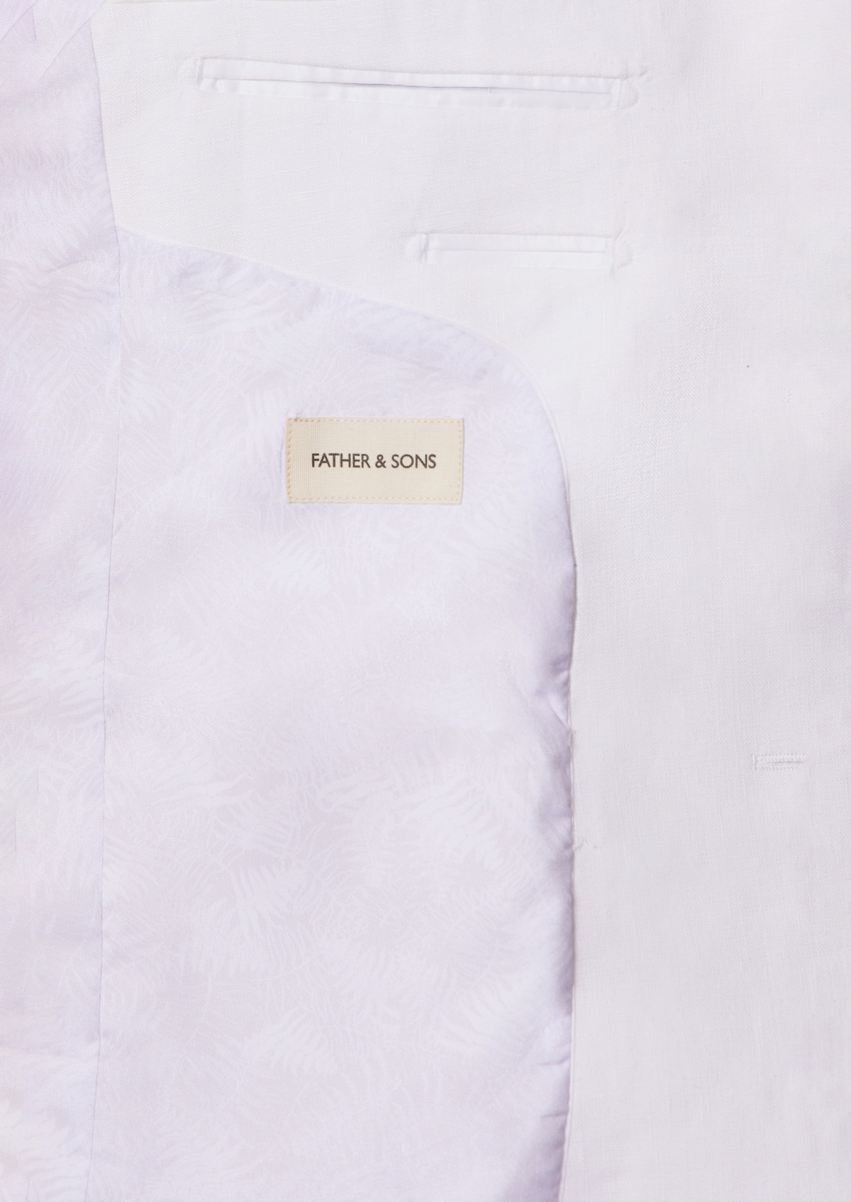 Veste coordonnable Slim en lin uni blanc